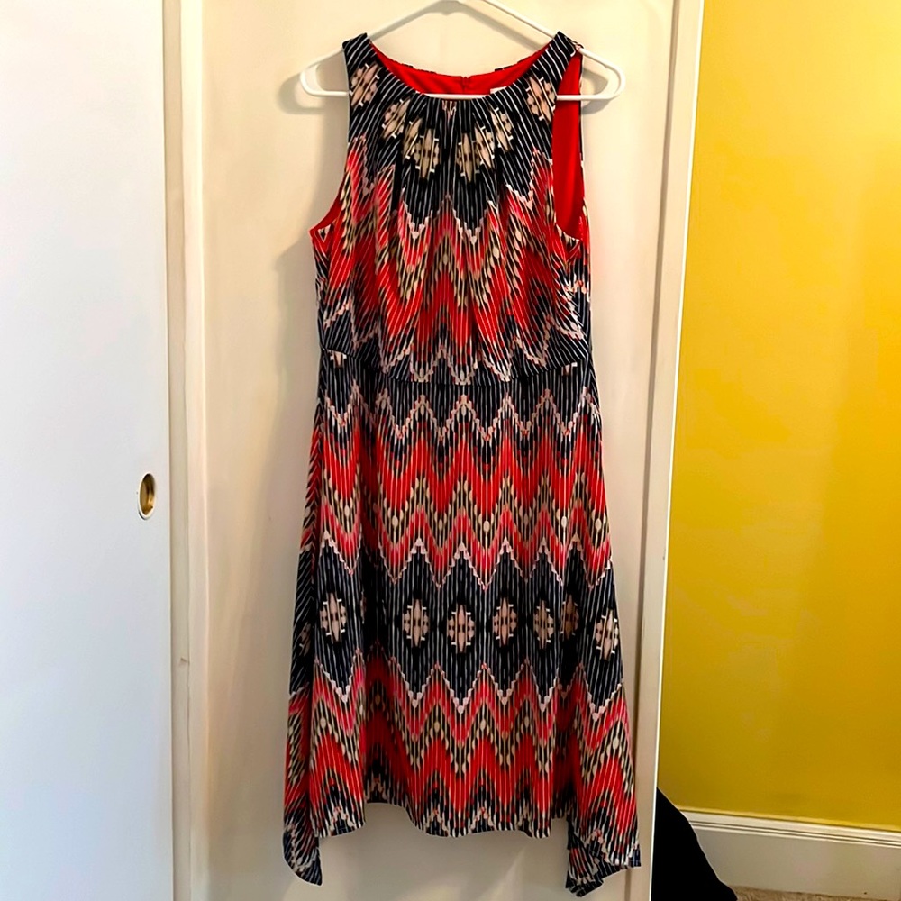 Asymmetrical-hem Multicolor Dress Size 0X